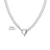 Modisches Metall-OT-Schnallen-Perlen-Halskette für Männer Frauen, Leichter Luxus Handgefertigte Perlen Halskette Schmuck Unisex