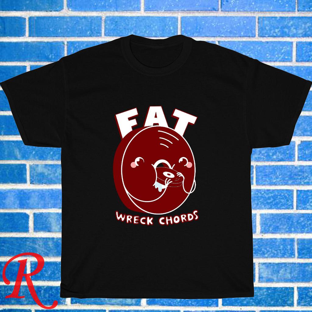 Neues Fat Wreck Chords Logo Schwarz/Grau/Marineblau Größe S-5XL Unisex T-Shirt