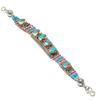 Turquoise Red Coral Bracelet Handmade Bahamas Tibetan Nepali Jewelry 7" NBB 3391