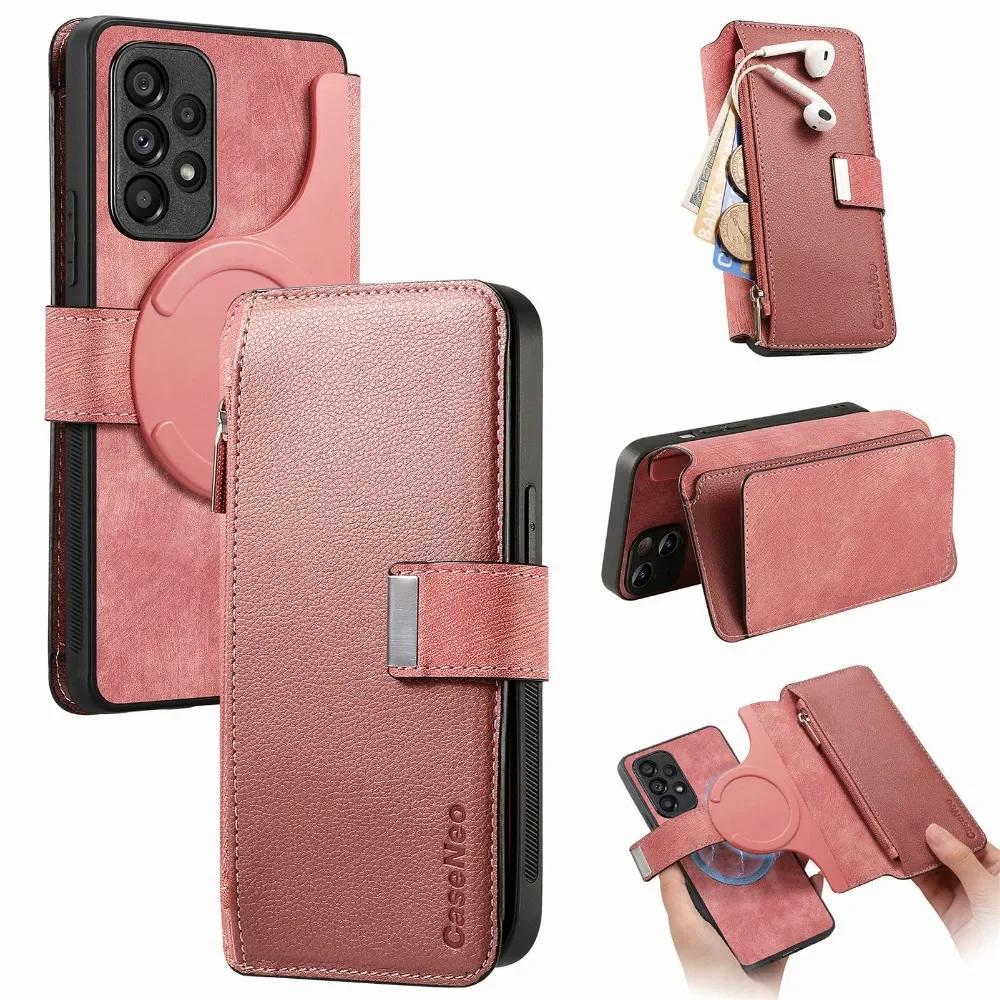 2 In 1 Detachable Wallet Case for Samsung Galaxy S24 Ultra S21 S23 FE S22 Plus A55 A54 A53 A52S A35 A34 A33 A25 A15 A14 5G A05