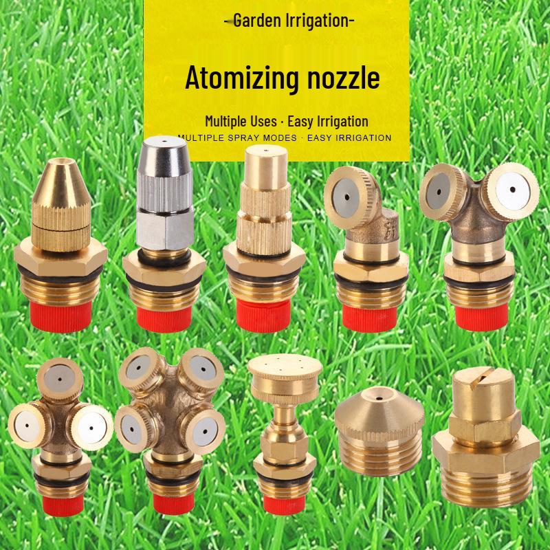 All-Copper Atomizing Nozzle for Dust Control and Cooling in Construction Sites and Agriculture
