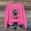 Women's Fashion Casual Long Sleeve Loose  Printed Sweatshirt