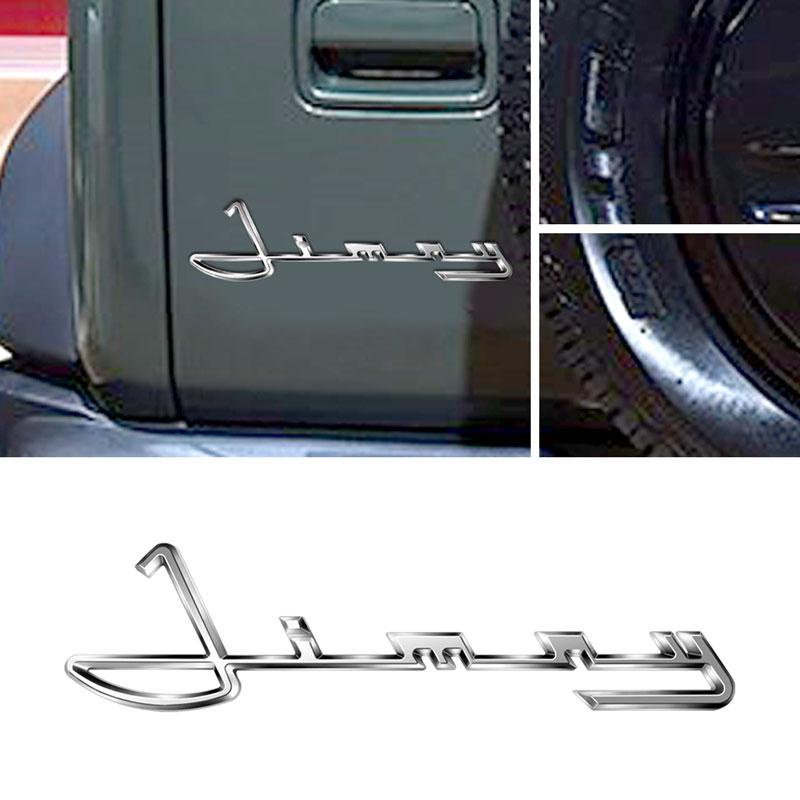 3D Car Styling Chrome Metal Letter Sticker For Jimny Emblem Grand Vitara Sx4 Swift Body Rear Bumper Trunk Tailgate Badge Decor