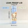 1PC Floral Baby Elephant Cartoon 750ml Color Plastic Sports Water Bottle Leakproof Flip Straw Lid Suitable for Sports Office Home Use