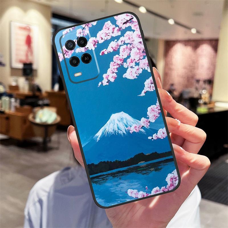 Cherry Blossom Floral Case For Oppo A40 A60 A80 A18 A38 A58 A78 A98 A16 A76 A96 A15 A17 A77 A74 A94 A54 A57S Cover