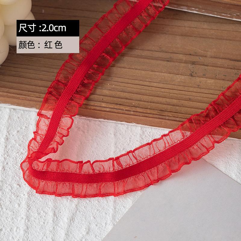 2,0 cm Zweiwege-Zerkleinerter Fischpilz Farbe DIY Spielzeugpuppe Damenbekleidung Dekorative Gummiband