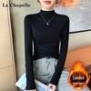 La Chapelle Women's Brushed Mock Neck Long Sleeve Base Layer Top