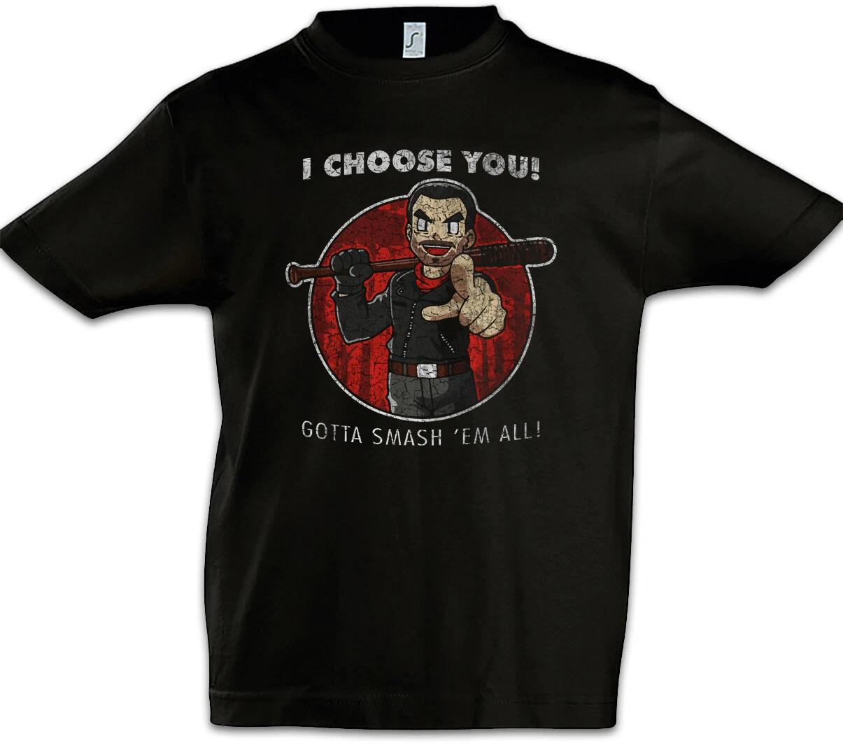 Negan Choose You Kids Boys T-Shirt The Lucille Walking Fun Dead Zombie Ash- 100