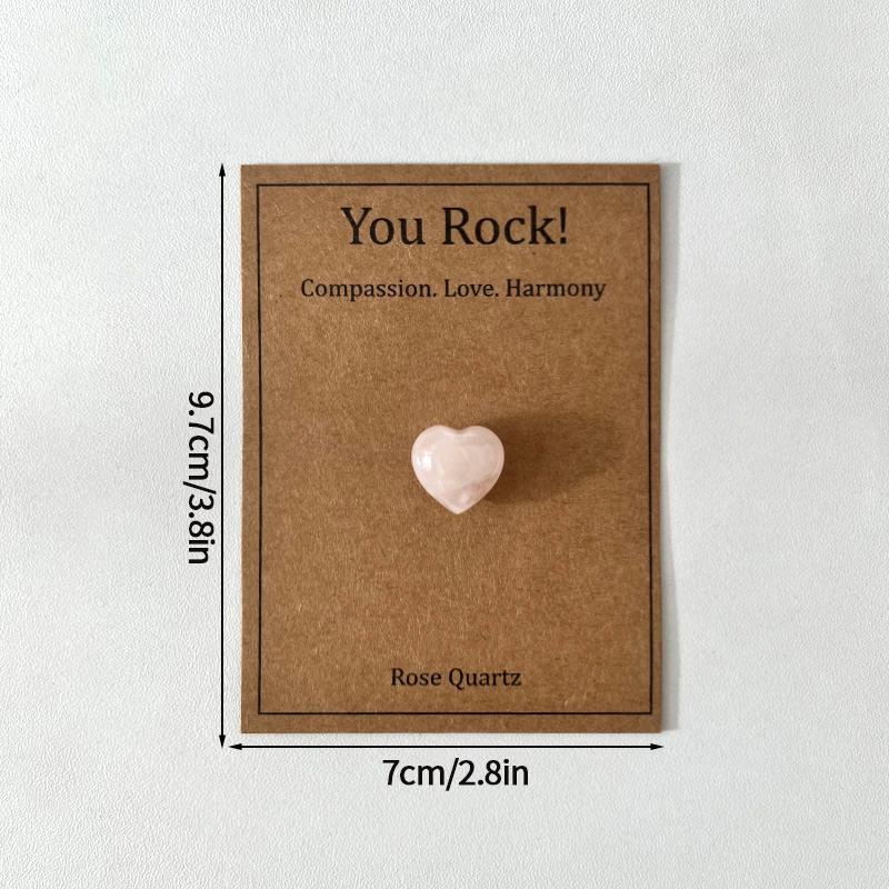 

Карточка-благословение «Камень удачи-сердце» на День святого Валентина, DIY, самодельные открытки «Спасибо за тебя», энергетический камень, карманная карточка-обнимашка, декор