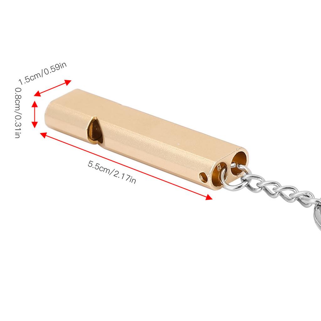 5 Stück Aluminiumlegierung Doppelrohr Pfeife Lebensrettung Notfall Outdoor Überlebenswerkzeug(Silber)