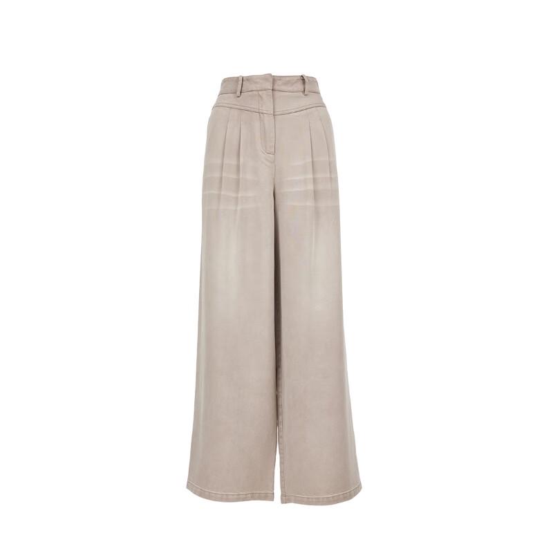 Veromoda Women's Pleated Lyocell Wide-Leg Casual Pants