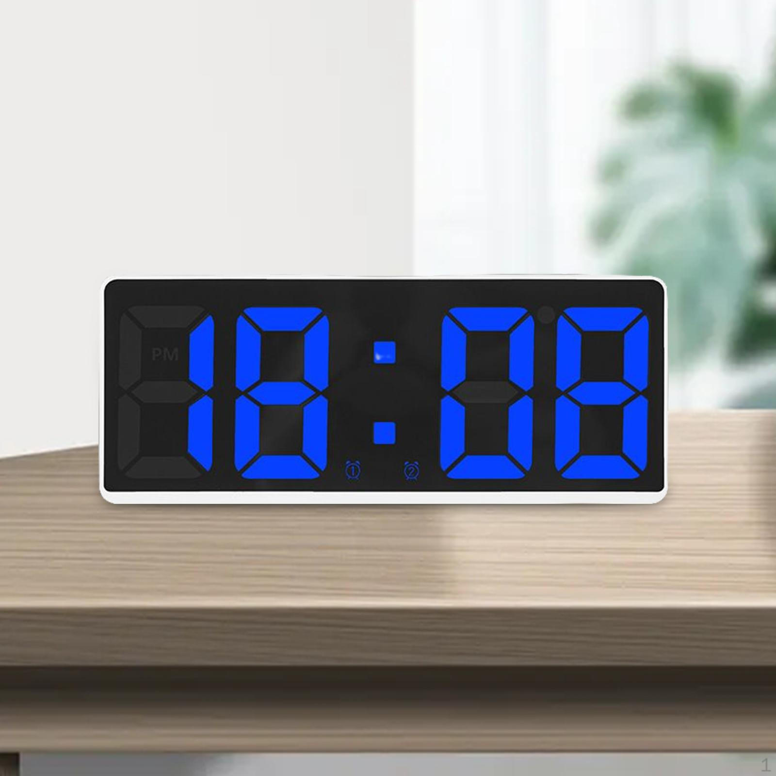 Clock Number Board Date LED Display for The Elderly синий