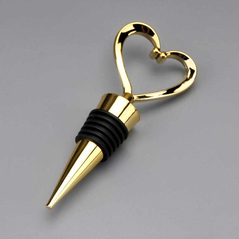 Antique Bronze Heart Shape Wine Bottle Stopper - ABS Sealing Lid for Fresh-keeping