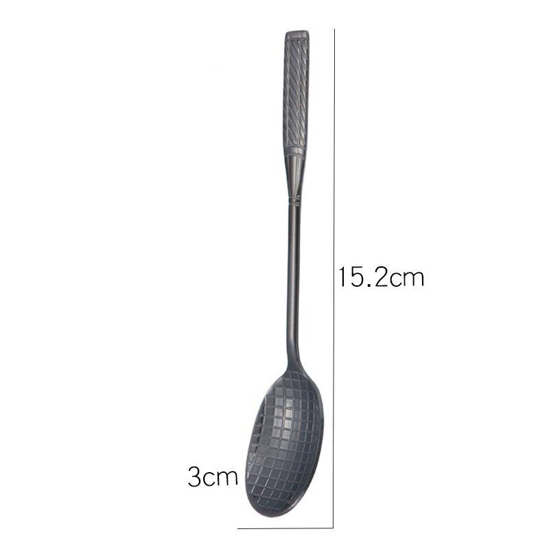 1PC Stainless Steel Badminton Racket Coffee Spoon Colorful Ice Cream Tea Spoon Drinkware