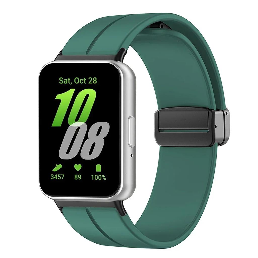 Cinturino in Silicone per Samsung Galaxy Fit3 Cinturino per Orologio Fibbia Magnetica Braccialetto Sostituzione Correa
