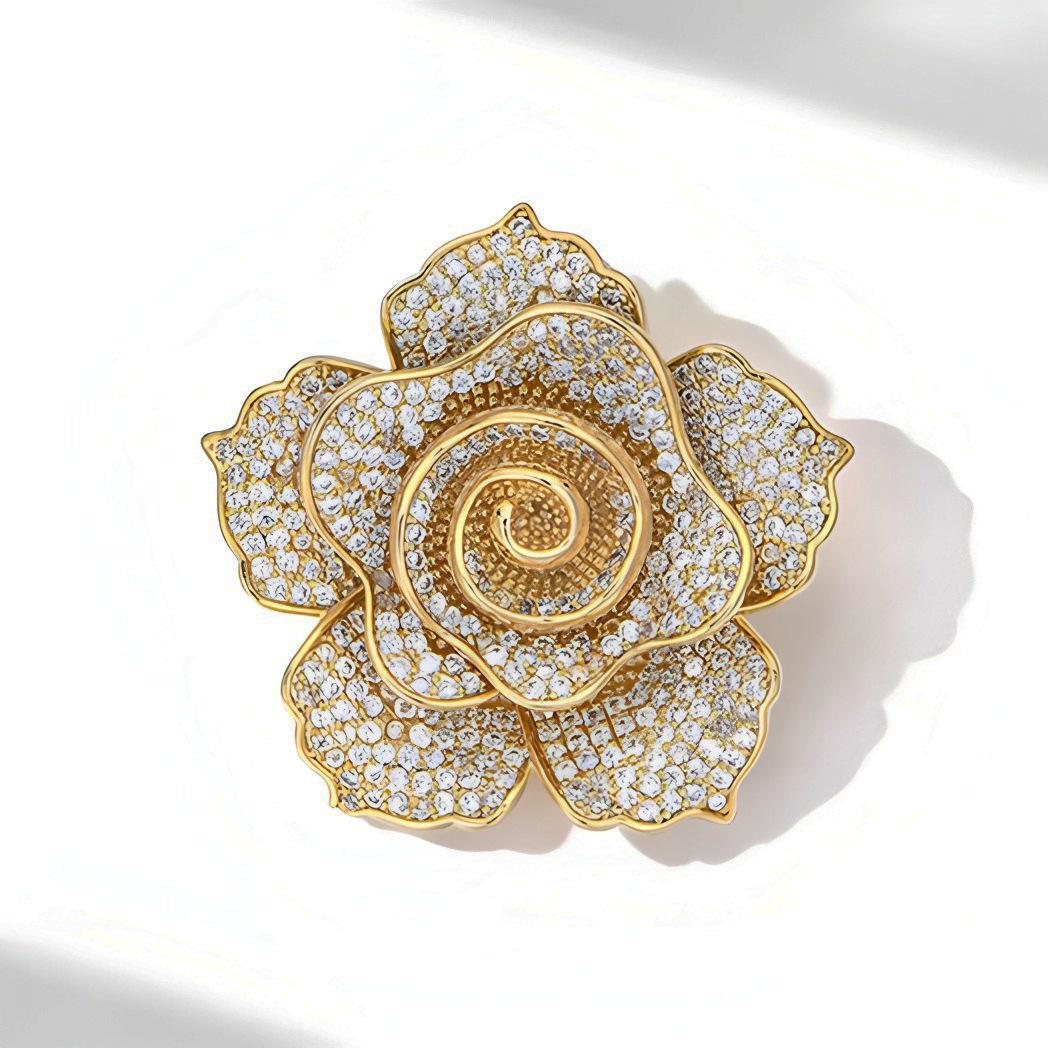 

Брошь-роза с уникальным и изысканным чувством дизайна, роскошная брошь в стиле нежного аромата