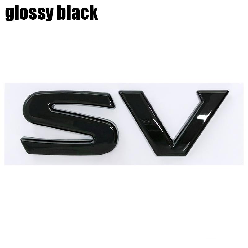 1pcs 3D SV SR ABS Car Rear Letter Logo Sticker Rear Bumper Tail Door Trunk Sticker Car Rear Emblem Sticker Styling Accessories