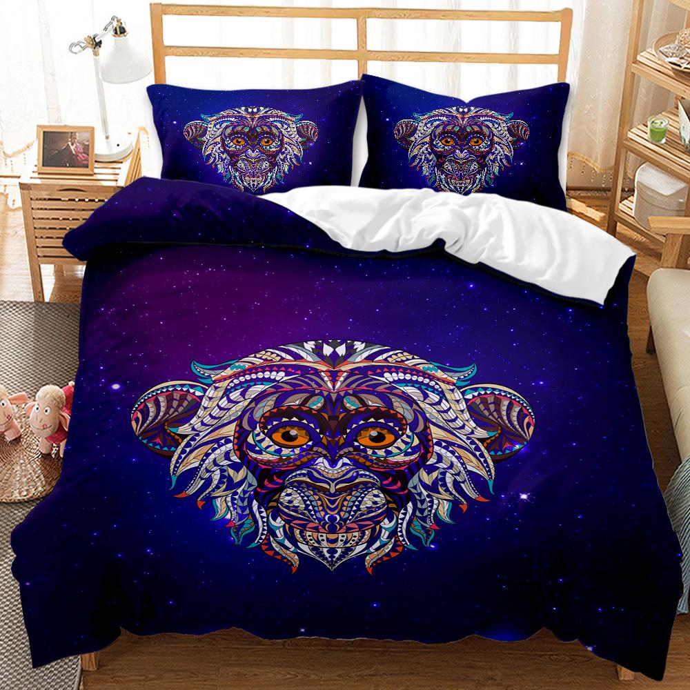 Cartoon Unicorn Floral Duvet Cover Set Magical Animals Pattern Boys Girls Bedding Sets Queen/King 1 Duvet Cover 2 Pillowcases