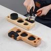 Universal Wooden Coffee Tamper Stand Presser Holder For Espresso Puck Screen Tamping Station Distribution Lever Tool Tamper Mat