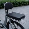 Asiento de Bicicleta con Respaldo Acolchado Ciclo Trasero Acojinado Negro Individual