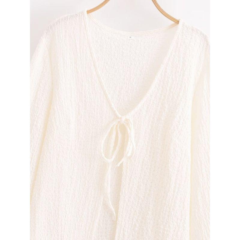 Kaslead New Arrival Women's Clothing Fashion Style Fashion Minimalist Tether Cardigan Casual Half-Length Shorts Suit