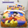 Son Goku Pattern Bedding,Quilt Set Quilt Cover Pillowcase Home Birthday Gift (1 * Duvet Cover + 2 * Pillowcase, Without Core)