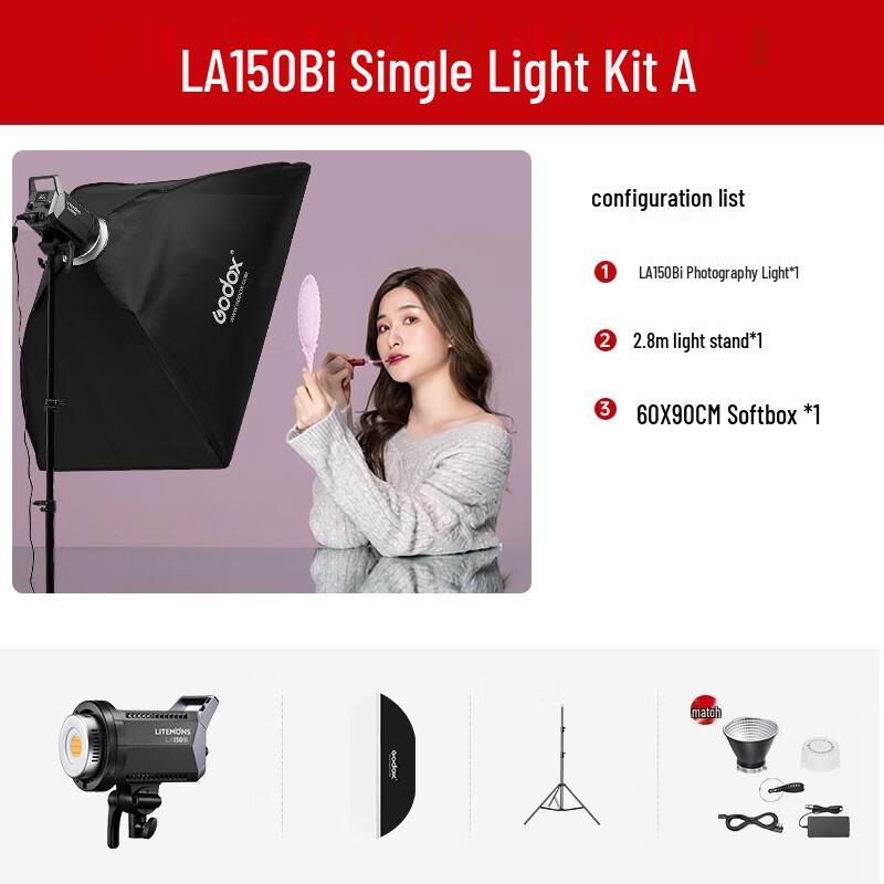 

Godox LA150BI Bi-color LED Video Light Kit