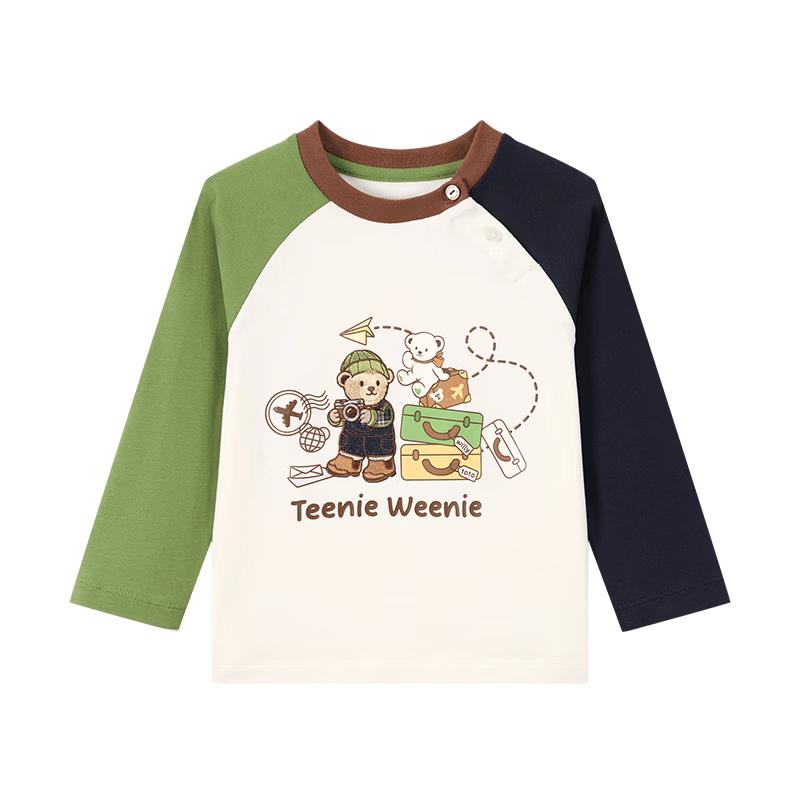 Teenie Weenie Kids Bear Colorblock Long Sleeve T-Shirt 110