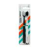 "Classic Black & White 54-Hole Wide-Head Toothbrush Set - 2 Soft Bristle Flexi-Clean Brushes"