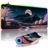 Sakura Scenery Moon Mousepad HD Printing Computer Gamers Desk Mat Locking Edge Non-slip Mouse Pad XXL Keyboard PC Desk Pads