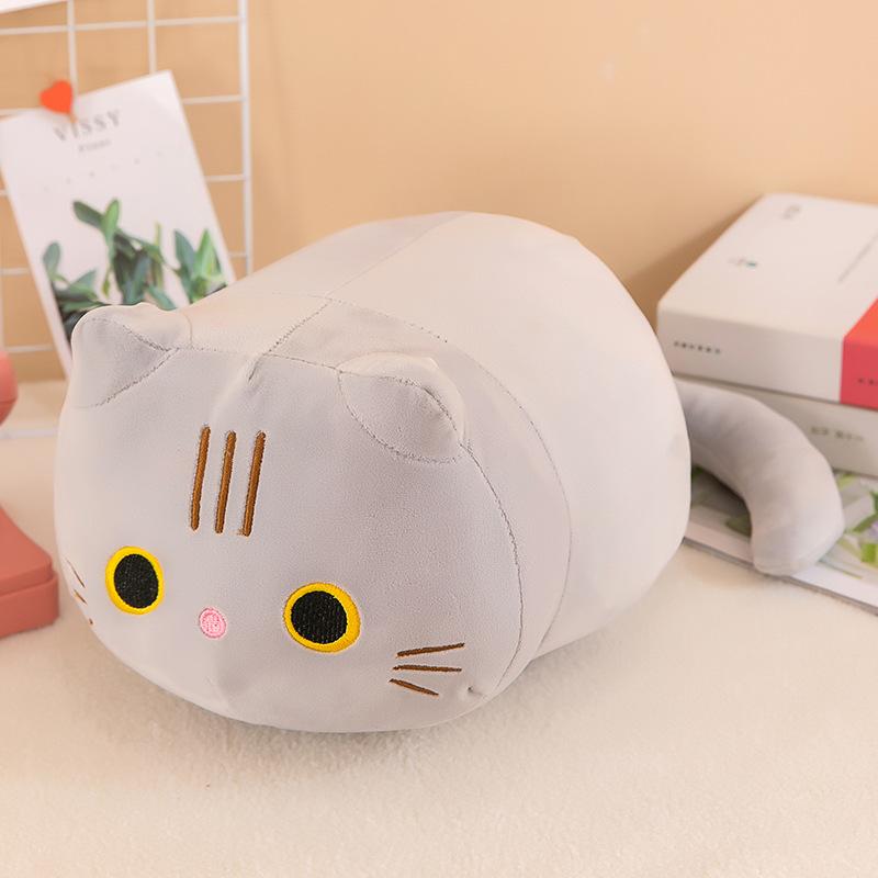 Pillow Cat Plush Toy Doll Cute Round Ball Cat Throw Pillow Doll Children's Rag Doll Gift