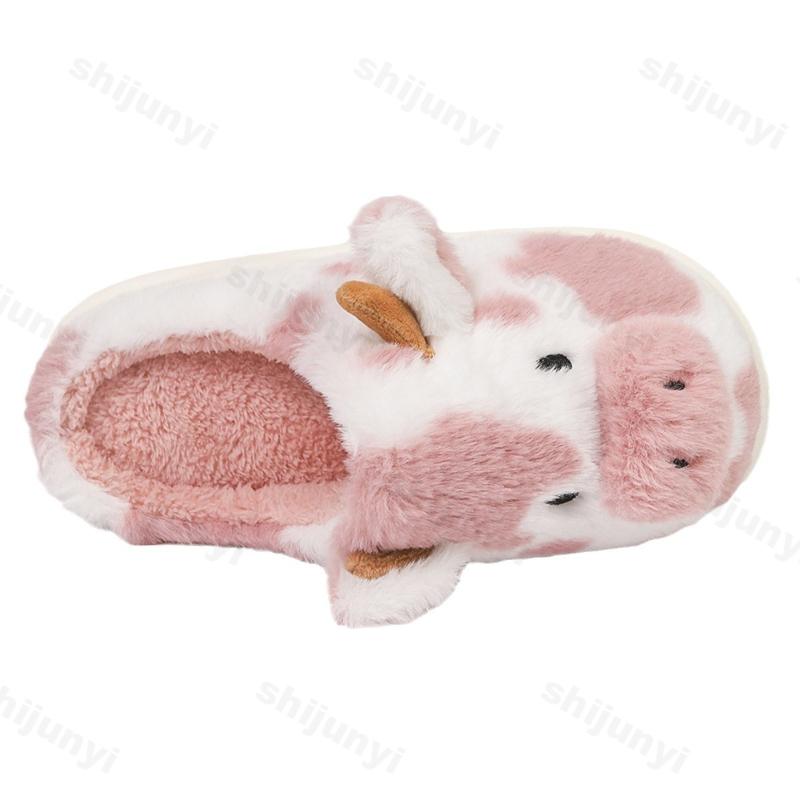 Fashion Couple Cotton Slippers 2025 Winter New Indoor Non Slip Women's Warm Home Shoes Thicken Lightweight Comfortable Men's Plush Shoes