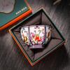 Wealth-Gathering Six-Sided Ceramic Tea Cup