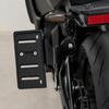 Side Mount Bracket for Motorcycle, Slotted Black Aluminum License Plate Mount with Bolt-On Replacement