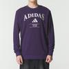 Adidas Letter Print Pattern Long Sleeve Sweatshirt Men sweatshirt Aurora-Plum KA0995