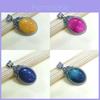 Geometric Gemstone Necklace Pendant With Embedded Semi Precious Stones For Fashion Jewelry Enthusiasts