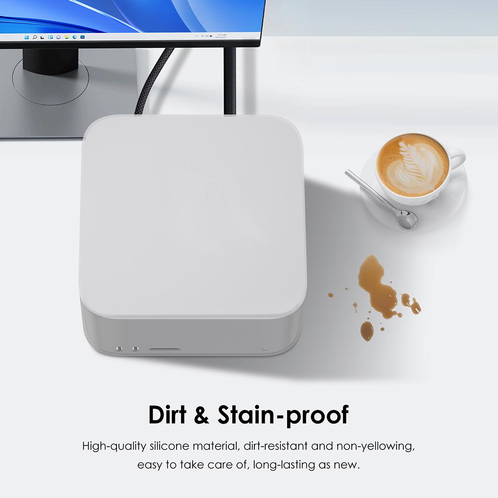 For Apple Mac Studio 2025 Silicone Case Shockproof Soft Skin Cover Anti-scratch Silicone Sleeve Waterproof Protective Cover