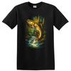 Trout Fishing T Shirt Wildlife River Scene Nature Tee Camping Outdoors