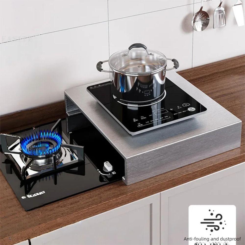 Stainless Steel Burner Protective Cover Gas Stove Top Burner Bracket Induction Cooker Support