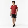 Mizuno Dry Aeroflow Short Sleeve Training Highly Breathable and Salsa Size M Men's T-Shirt, Material, Sweat-Wicking Quick-Drying, Red, (32MAB020)
