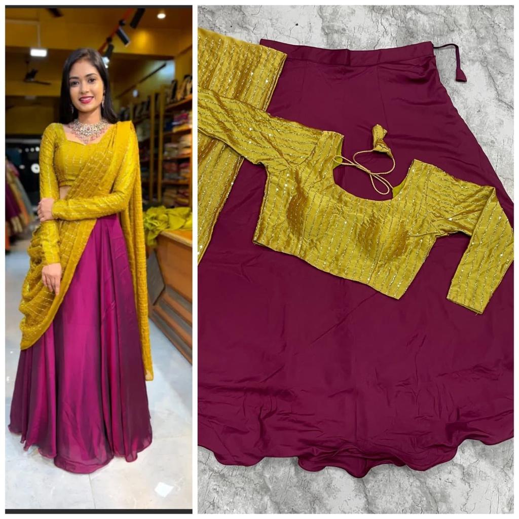 Pakisatni Party Wear Lehenga Choli with Dupatta Set Indian Bollywood Lehenga Set