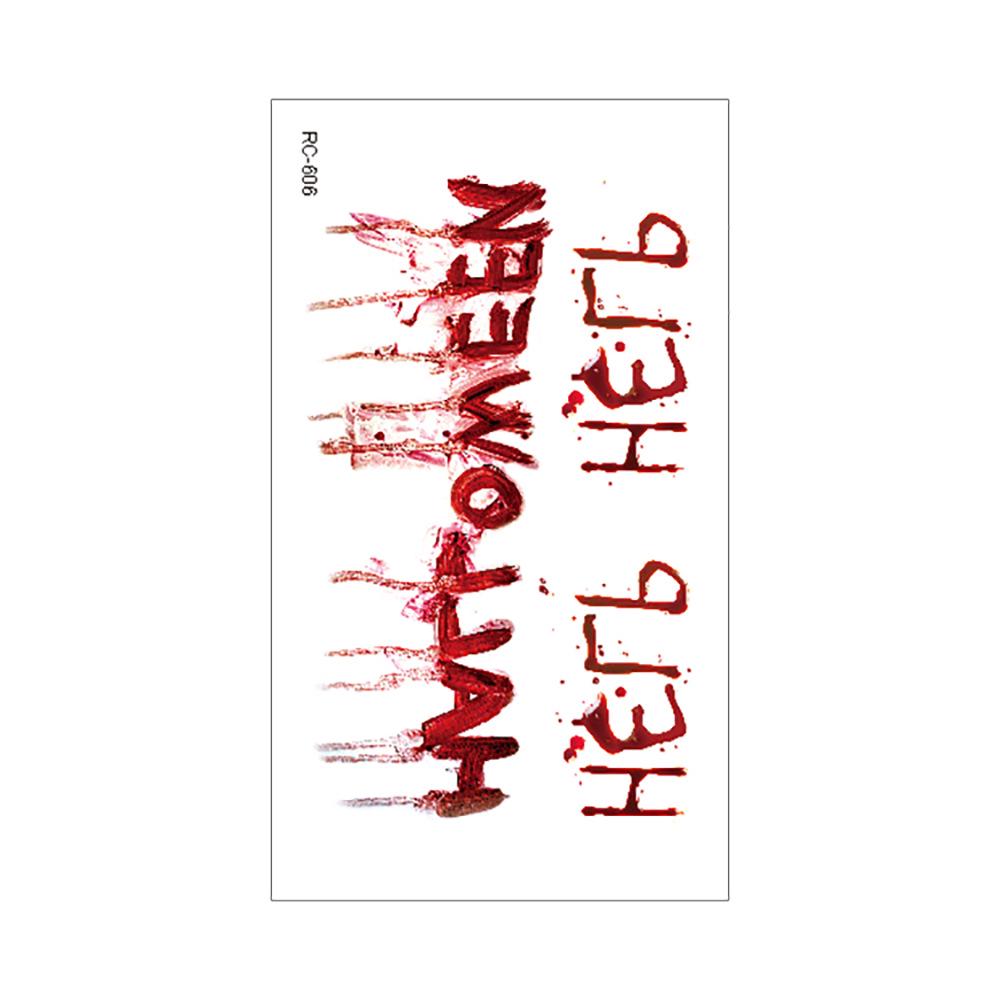 Vodotěsné Halloweenské dočasné tetovací nálepky: Realistické jizvy po krvi a noži pro hororový make-up.