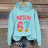 Women's Fashionable Casual Long-Sleeved Printed Hooded Sweatshirt