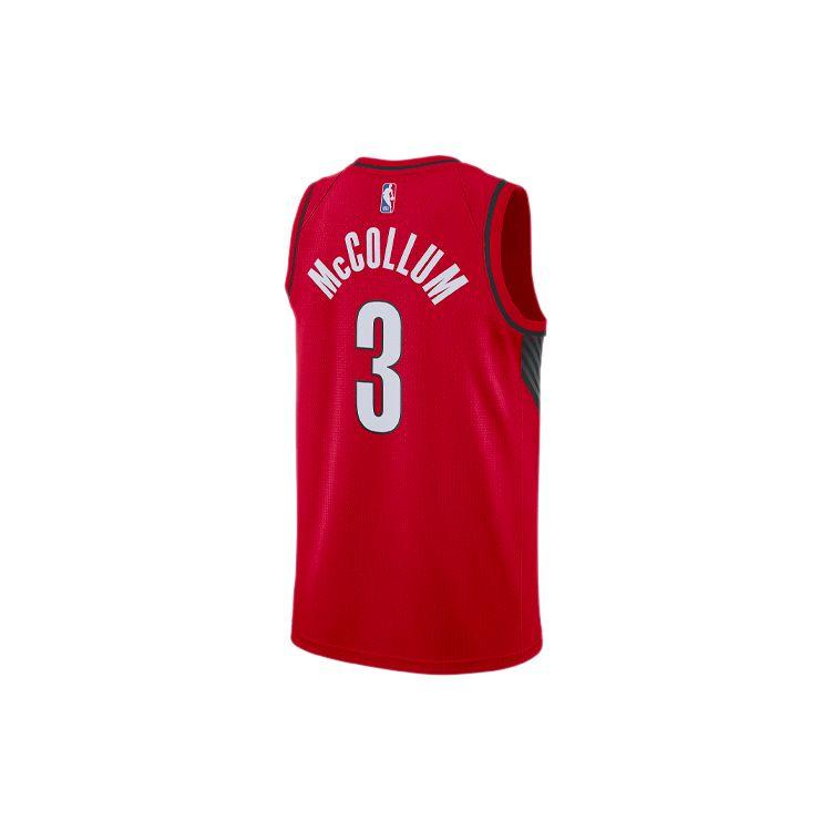 Jordan NBA Basketball Jersey Fan Edition 2020 Season Trail Blazers C.J. McCollum No. 3 Men Tops College-Red CV9492-661