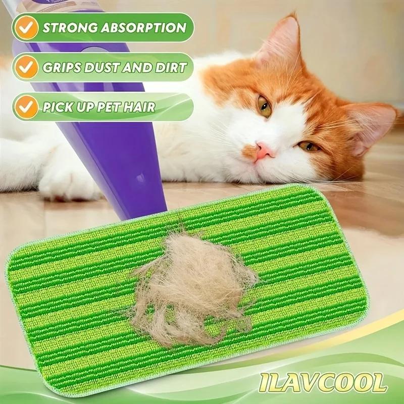 1pc Microfiber Mop Pads-reusable, Strong Absorption, Pet Hair Pickup, Dust and Dirt Grips, Cleaning Accessories,