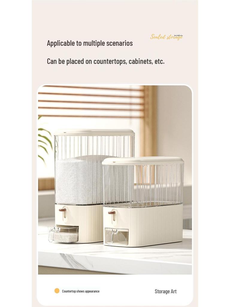 Large Sealed Food-Grade Rice Storage Bin - Moisture & Insect-Proof Kitchen Container