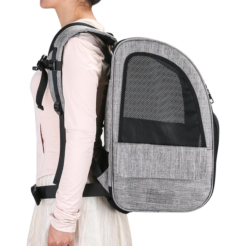 Foldable Expandable Pet Backpack with Adjustable Height and Customizable Logo – Breathable Double-Shoulder Design for Outdoor Use
