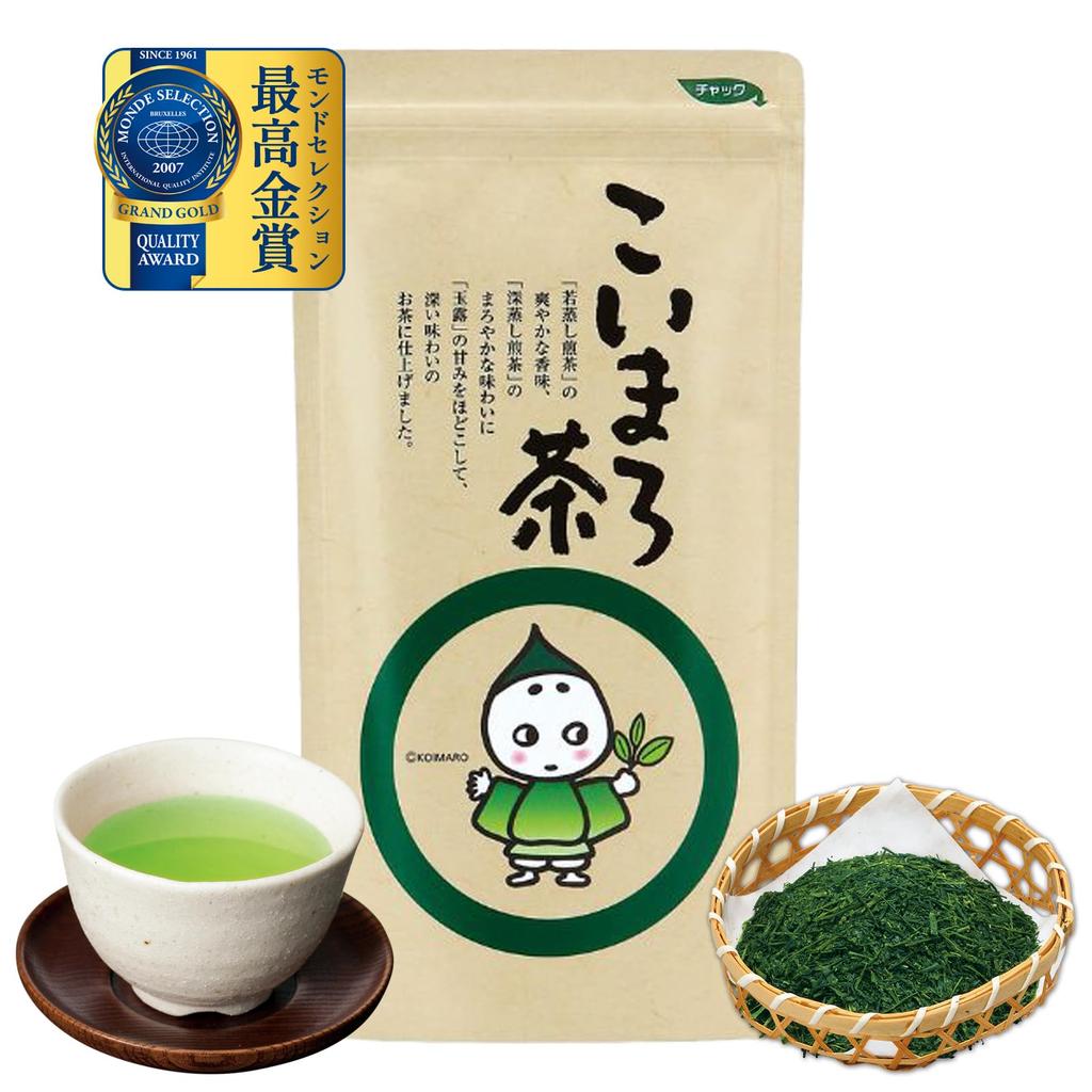 [Monde Selection Award Winner] Koimaro Tea, 100g, from Ujitawara Tea Factory in Kyoto. This blend of Gyokuro, Deep-Steamed Sencha, and Wakamushi