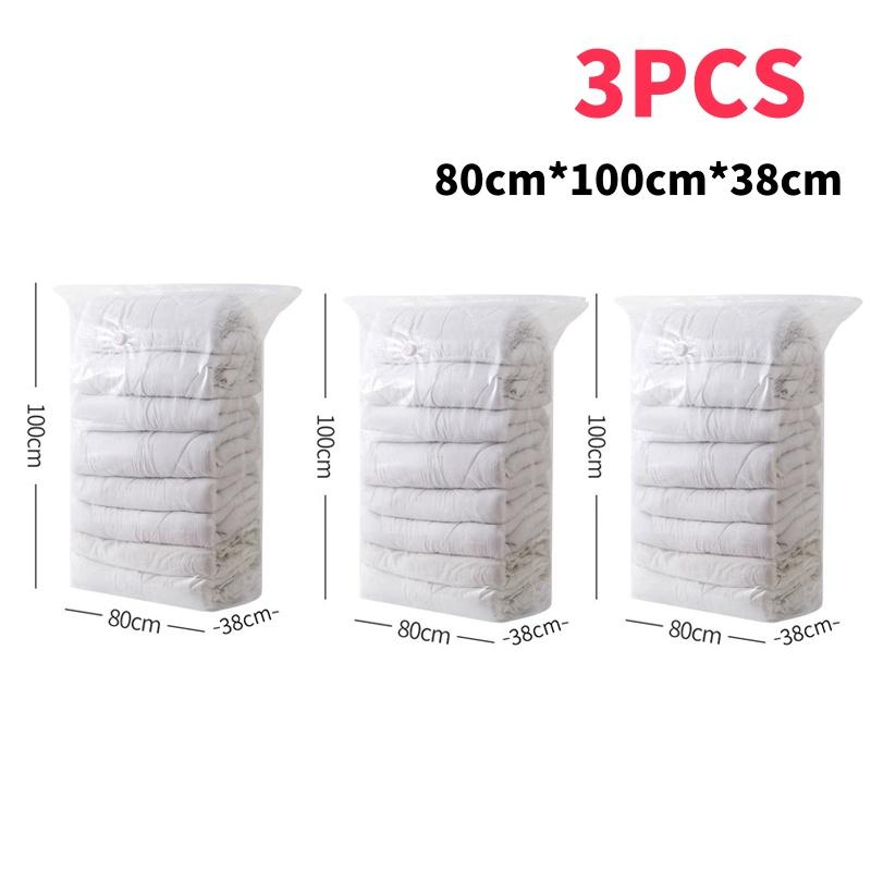 1-5pc Cubic Vacuum Storage Bags Large Plastic Storage Bags for Storing Clothes Quilt Blankets Compression Empty Bag Cover Travel