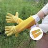A Pair Of Protective Beekeeping Gloves Net Goatskin Bee Keeping Vented Long Protective Sleeves Beekeeping Equipment And Tools
